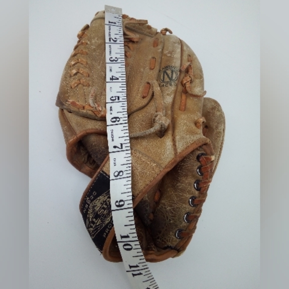 Vintage Nesco 8040 Top Grain Cowhide Leather All Star Baseball Glove - Picture 13 of 14
